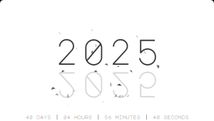 2025年新年倒计时动画效果HTML代码